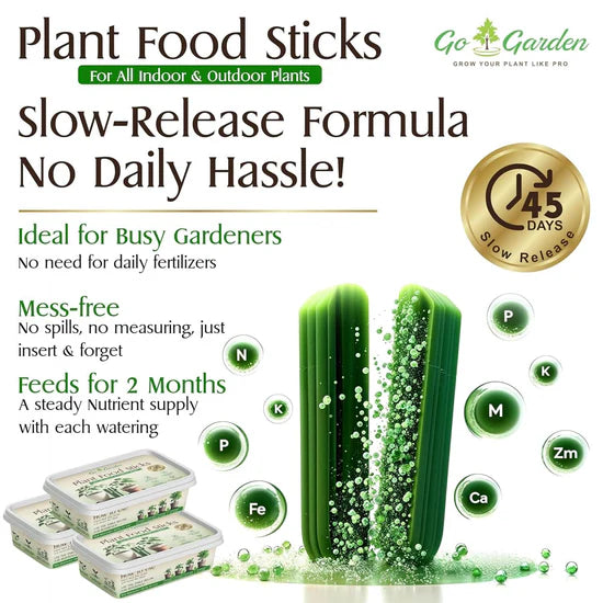 Fertilizer Sticks Boosts Growth & Yield | For Indoor & Outdoor Plants | Easy-to-Use | 30+Sticks Pack